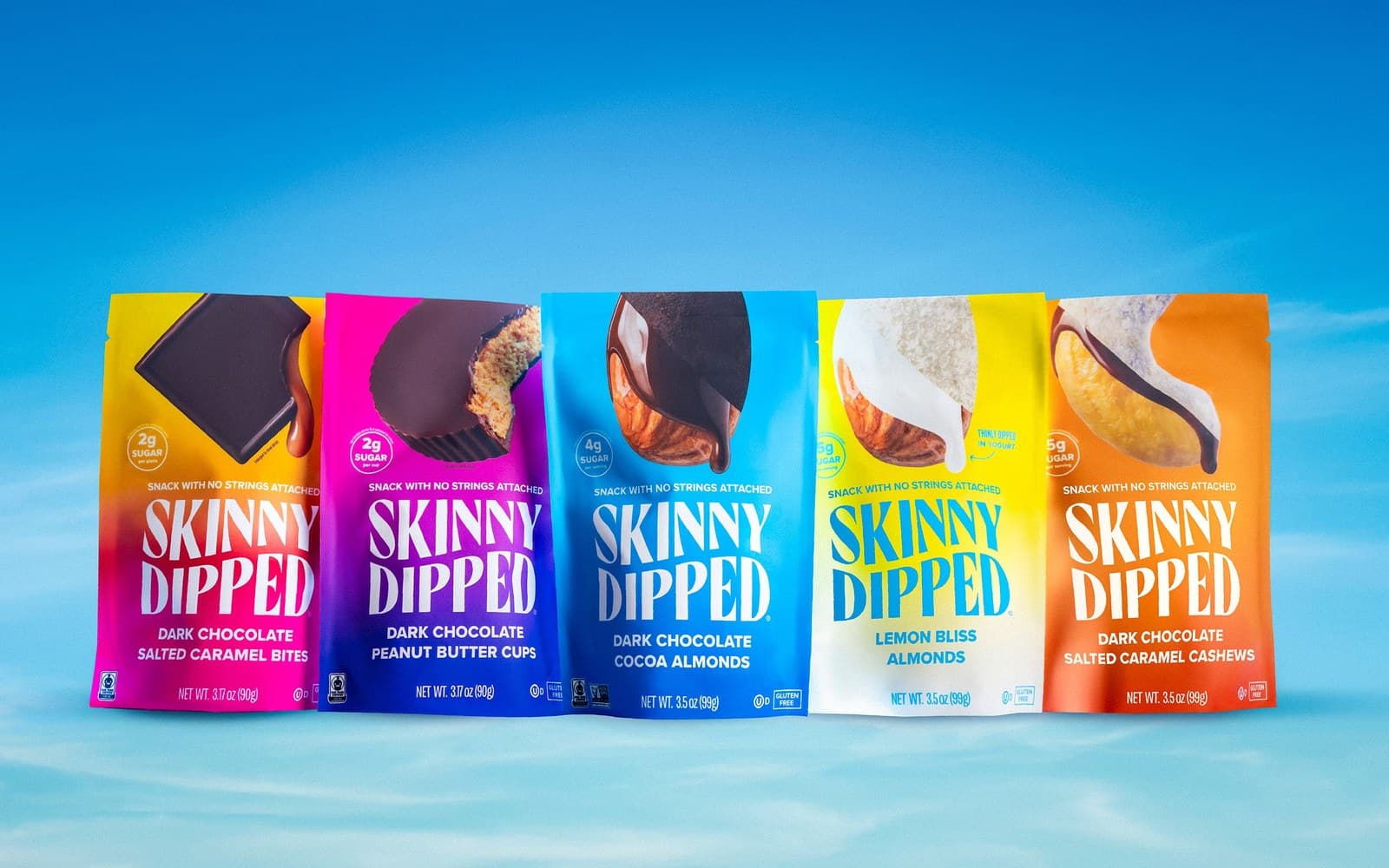 SkinnyDipped chocolate snacks